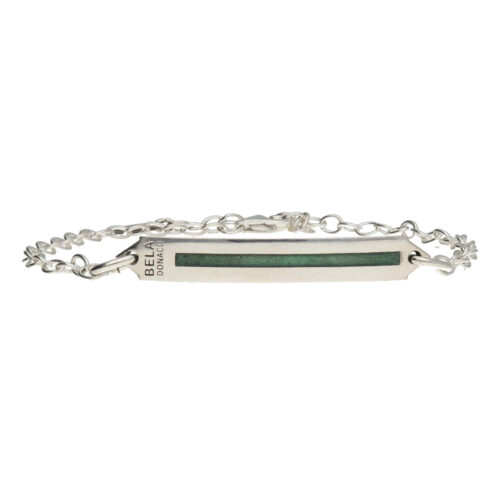 Armbandje Art Deco / Resin Art W5 – Groen – Sterling Zilver