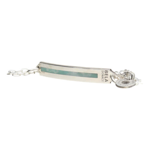 Armbandje Art Deco / Resin Art W5 – Turquoise – Sterling Zilver