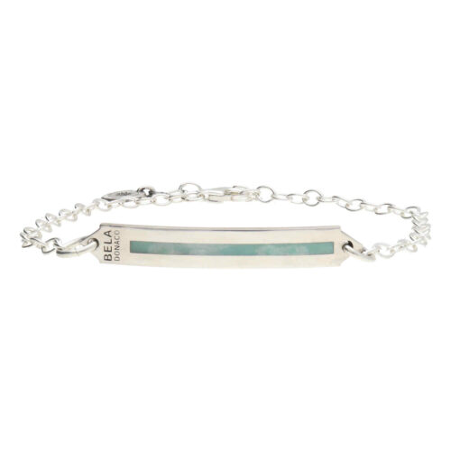 Armbandje Art Deco / Resin Art W5 – Turquoise – Sterling Zilver