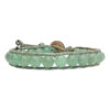 Armband Classic B8 - groene Aventurijn - Leer-2