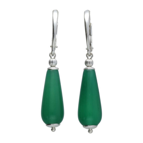 Oorbellen Art Deco – Jade – Sterling Zilver