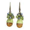 Oorbellen Bohemian - Tsjechisch glas druppel - Peridot - Parels-2