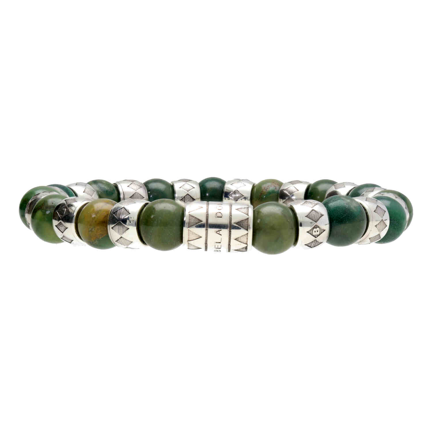 Armband Luxury Supreme B10 – Afrikaanse Jade – Geoxideerd Sterling Zilver -