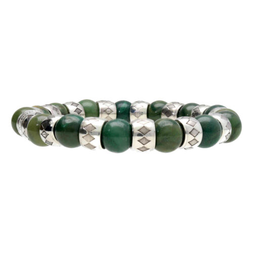 Armband Luxury Supreme B10 – Afrikaanse Jade – Geoxideerd Sterling Zilver