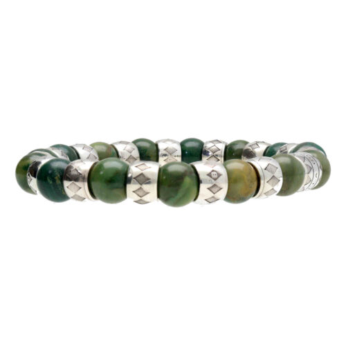 Armband Luxury Supreme B10 – Afrikaanse Jade – Geoxideerd Sterling Zilver