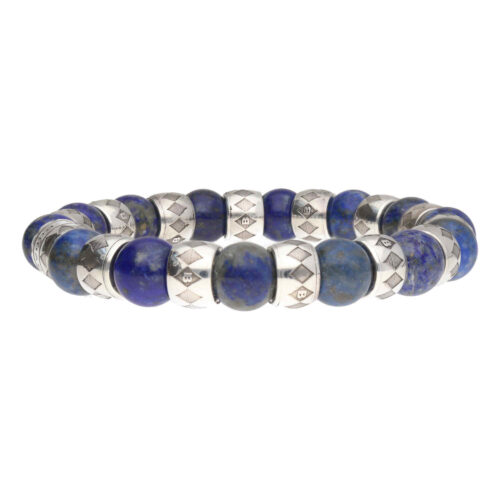 Armband Luxury Supreme B10 – Lapis Lazuli – Geoxideerd Sterling Zilver