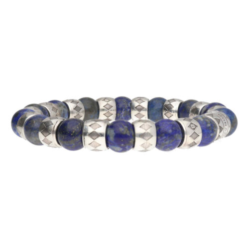 Armband Luxury Supreme B10 – Lapis Lazuli – Geoxideerd Sterling Zilver