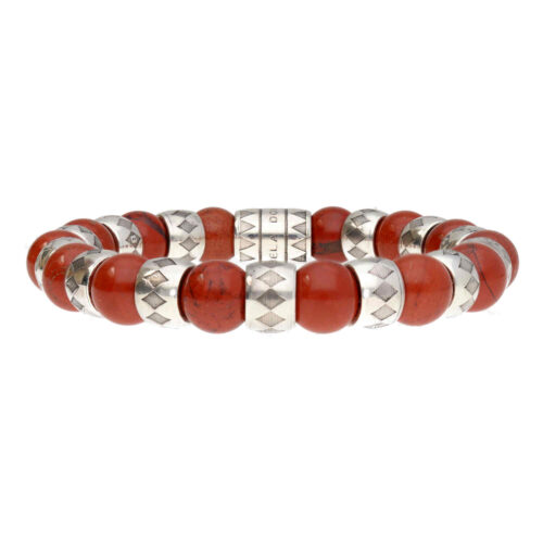 Armband Luxury – Supreme B10 – Redstone Jaspis – Geoxideerd Sterling Zilver