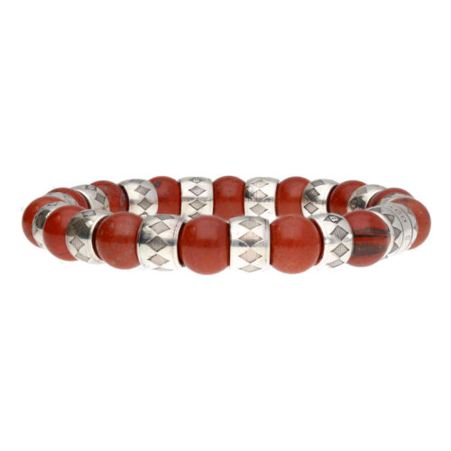 Armband Luxury – Supreme B10 – Redstone Jaspis – Geoxideerd Sterling Zilver