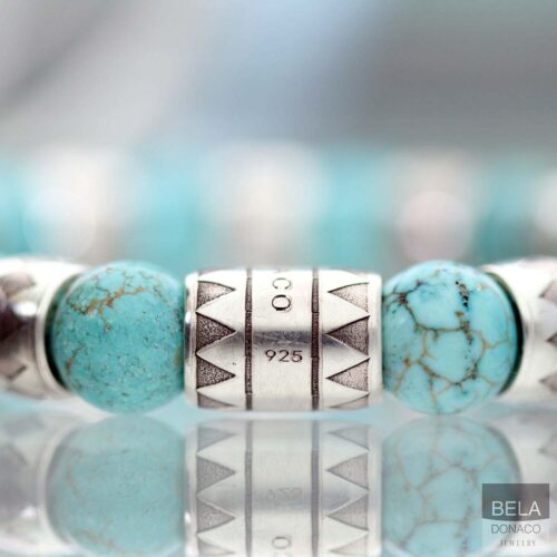 Armband Luxury – Supreme B10 – Turquoise – Geoxideerd Sterling Zilver