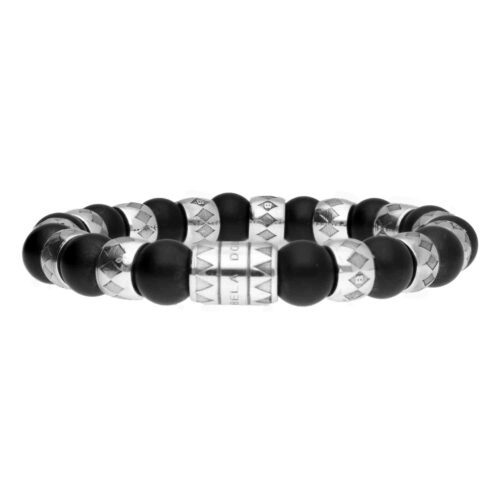 Armband Luxury Supreme B10 – Zwarte mat Onyx – Geoxideerd Sterling Zilver