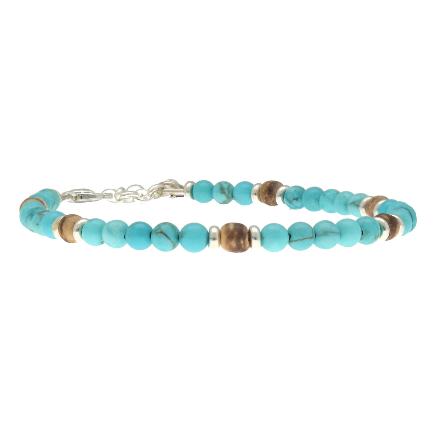 Armband Bohemian B4 - Turquoise - Sterling Zilver