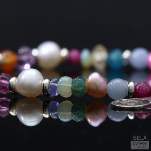 Ketting Supreme – Multi Color – Multi gemstone – Sterling Zilver