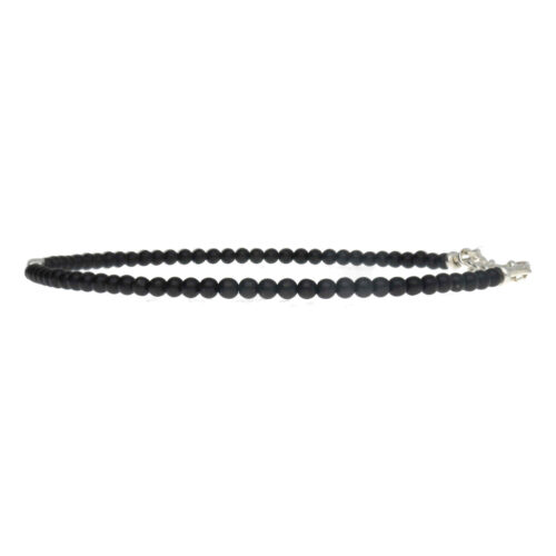 Enkelbandje Classic B3 – Onyx – Sterling Zilver