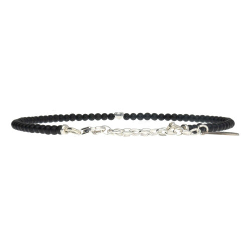 Enkelbandje Classic B3 – Onyx – Sterling Zilver