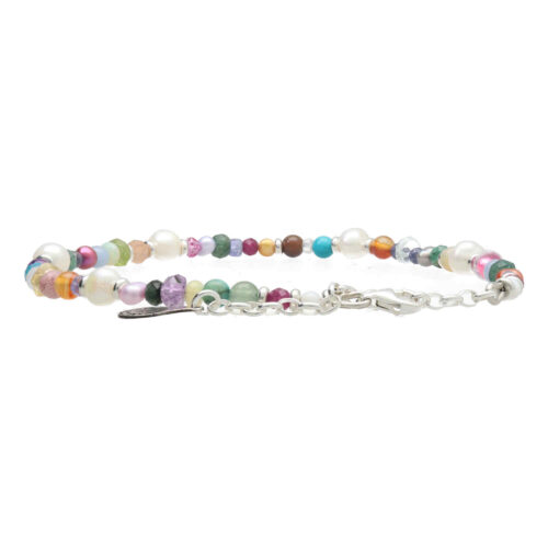 Enkelbandje Supreme – Multi Color – Multi gemstone – Sterling Zilver