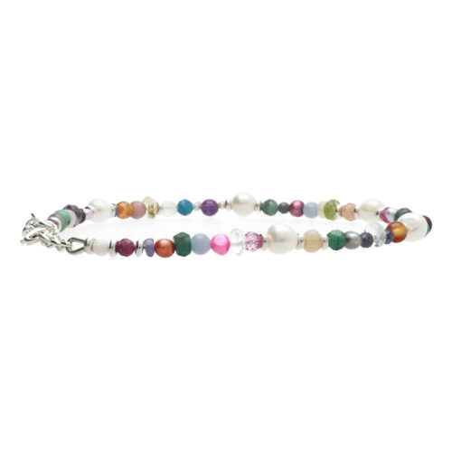 Enkelbandje Supreme – Multi Color – Multi gemstone – Sterling Zilver