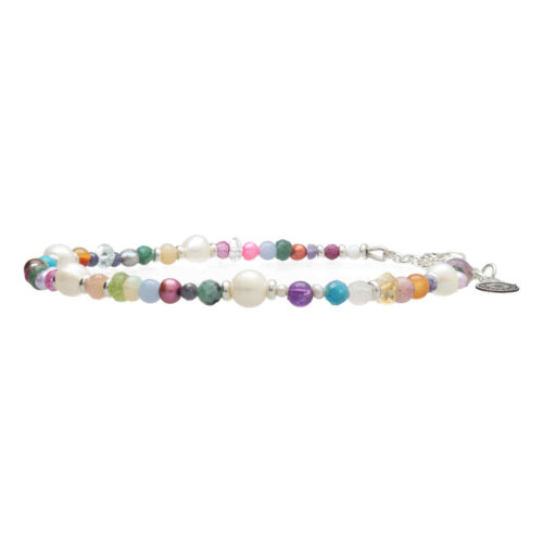 Enkelbandje Supreme – Multi Color – Multi gemstone – Sterling Zilver