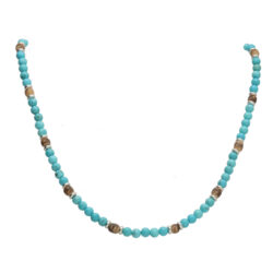 Ketting Bohemian B4 - Turquoise - Sterling Zilver