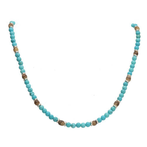 Ketting Bohemian B4 – Turquoise – Sterling Zilver