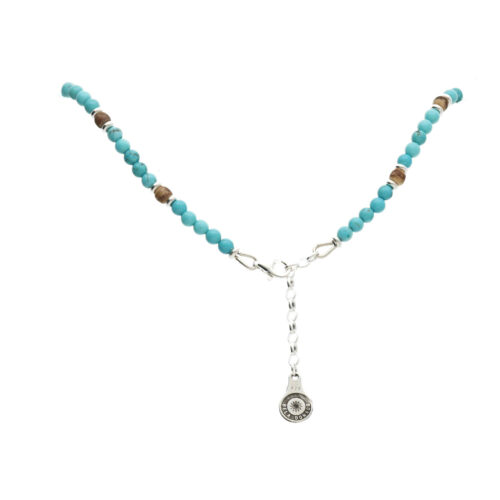 Ketting Bohemian B4 – Turquoise – Sterling Zilver