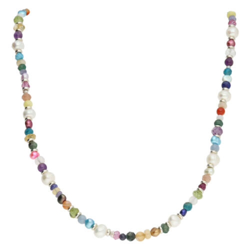 Ketting Supreme – Multi Color – Multi gemstone – Sterling Zilver