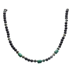 Herenketting Classic B4 - Onyx - Turquoise - Sterling Zilver