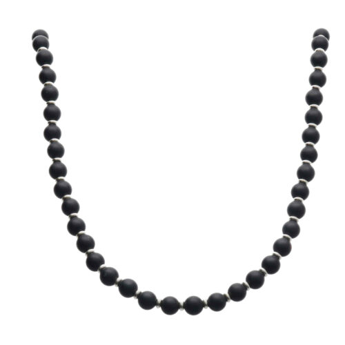 Herenketting Classic B6 – Onyx – Sterling Zilver