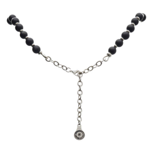 Herenketting Classic B6 – Onyx – Sterling Zilver