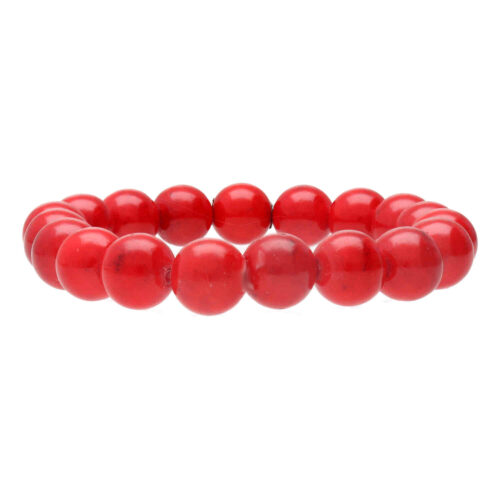 Armband Statement B10  – Rode Jade – Sterling Zilver