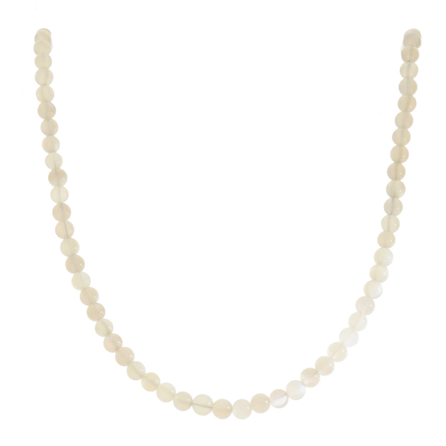 Ketting Classic B6 - Witte Maansteen - Sterling Zilver-4