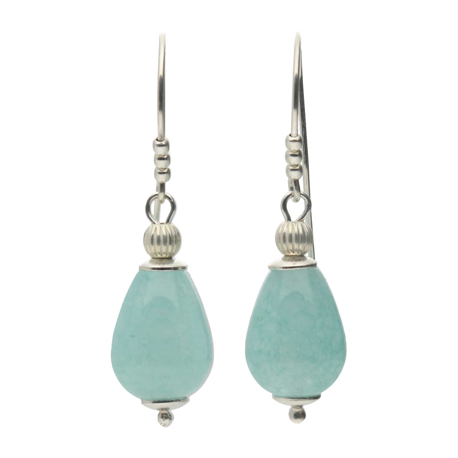 Oorbellen Classic - Turquoise Agaat - Sterling Zilver-2