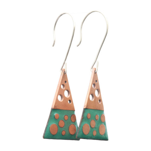 Oorbellen Enamel – Glas Emaille – Bohemian – Sterling Zilver -Turquoise