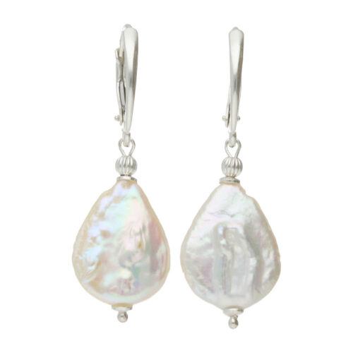Oorbellen Parel B15 – Sterling Zilver – Keshi Parels
