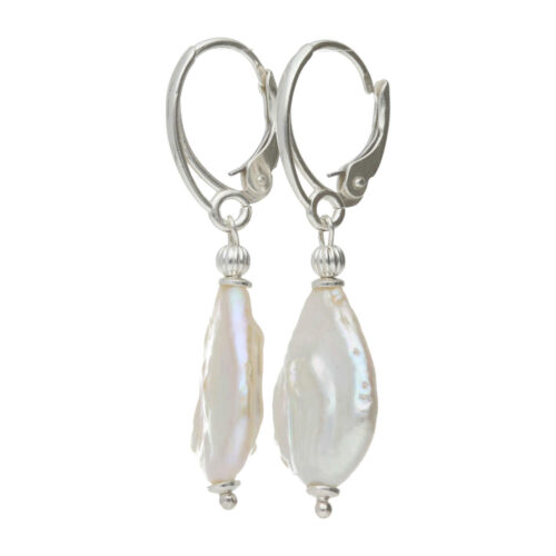 Oorbellen Parel B15 – Sterling Zilver – Keshi Parels