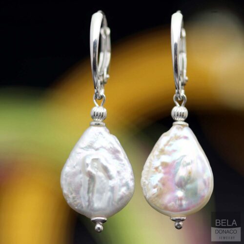 Oorbellen Parel B15 – Sterling Zilver – Keshi Parels