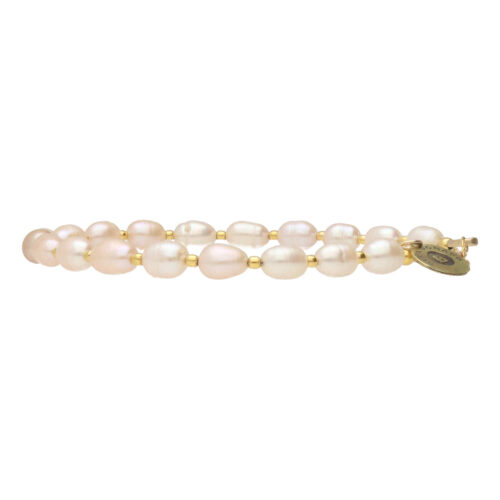 Armband Pearl collection B6 – Orchid Parels – 24K Verguld Sterling Zilver