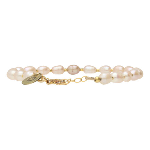 Armband Pearl collection B6 – Orchid Parels – 24K Verguld Sterling Zilver