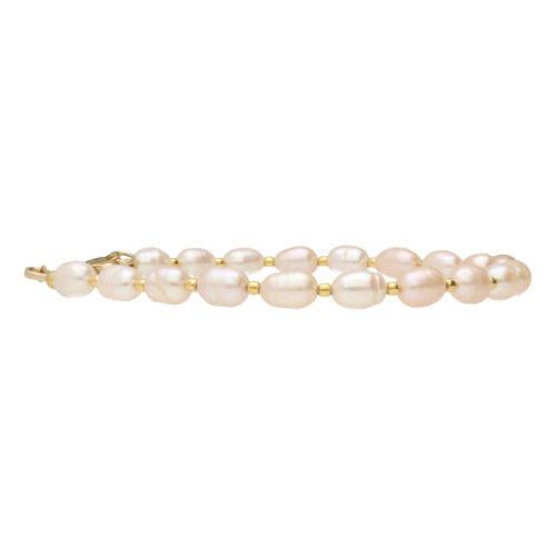 Armband Pearl collection B6 – Orchid Parels – 24K Verguld Sterling Zilver