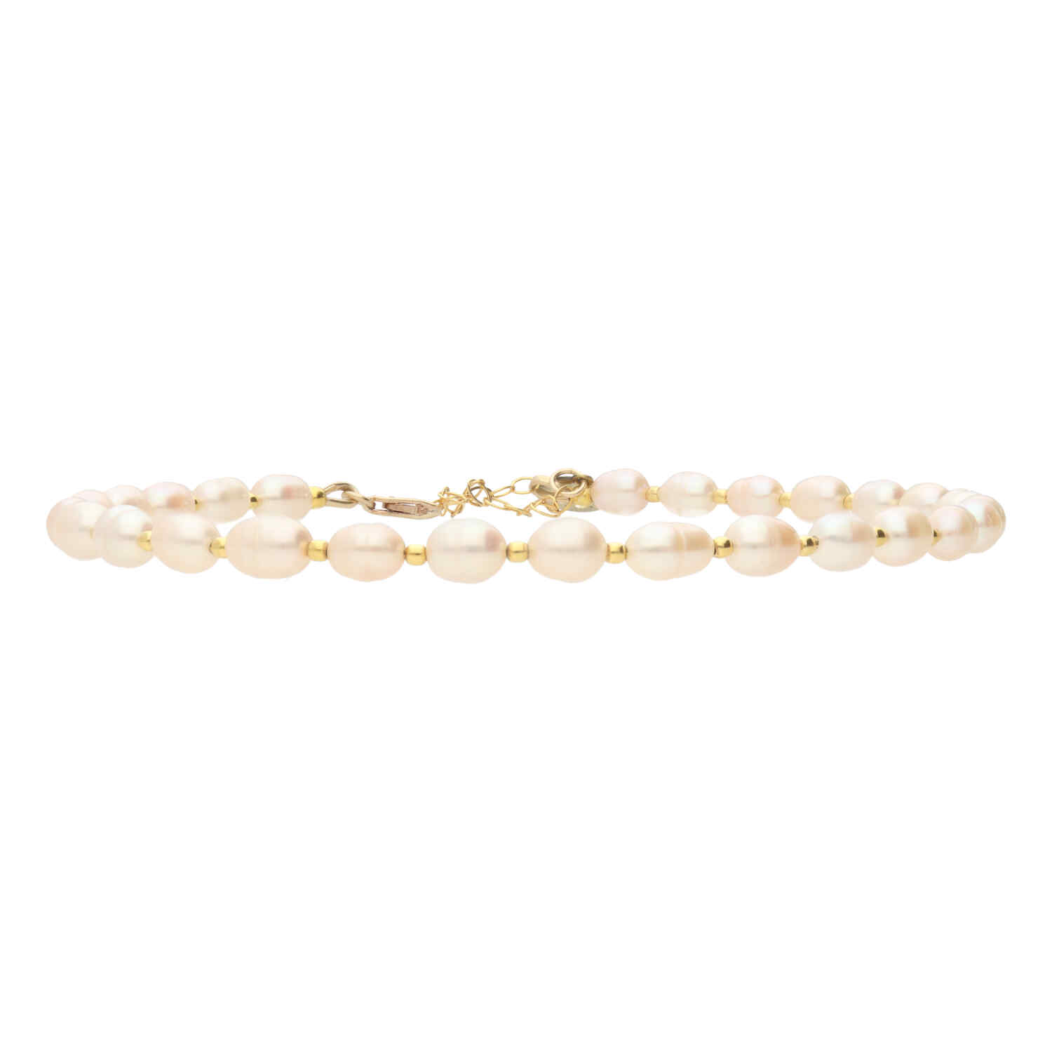 Enkelbandje Pearl collection B6 - Witte Parels - 24K Verguld Sterling Zilver-6