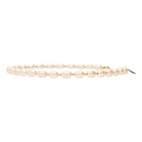 Enkelbandje Pearl collection B6 – Orchid Parels – 24K Verguld Sterling Zilver