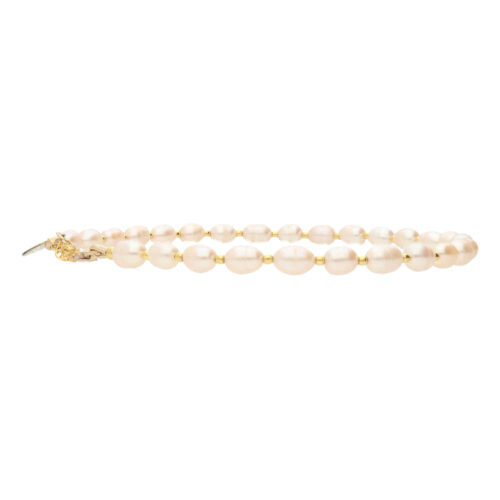 Enkelbandje Pearl collection B6 – Orchid Parels – 24K Verguld Sterling Zilver