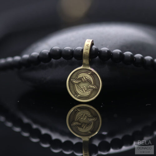 Ketting Bohemian B4 – Onyx – Messing