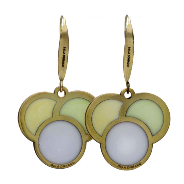 Oorbellen - Resin Art - Messing - Old mixed pastel