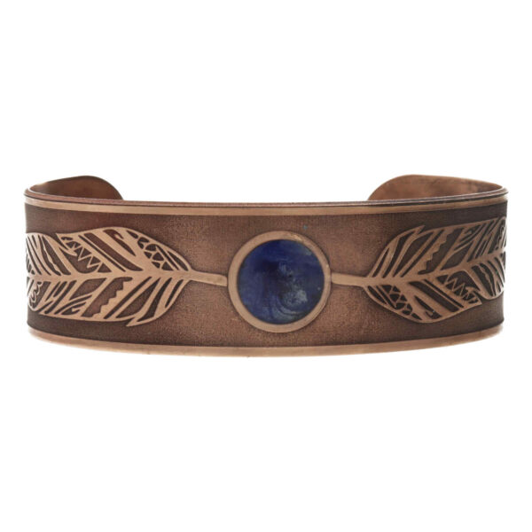 Armband Native Art - Donker Blauw  - Brons - Resin Art