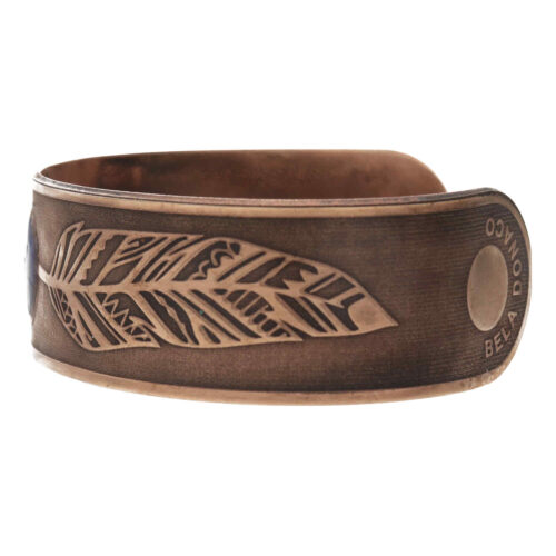 Armband Native Art – Donker Blauw  – Brons – Resin Art