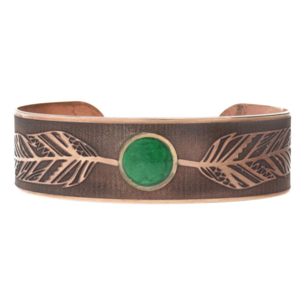 Armband Native Art - Groen  - Brons - Resin Art