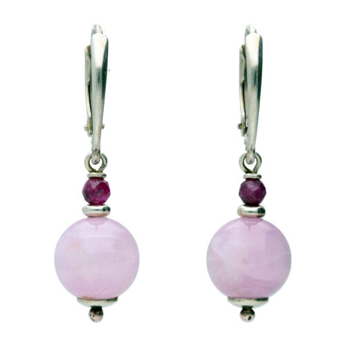 Oorbellen Bohemian B10 – Kunziet – Robijn – Sterling Zilver