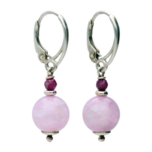 Oorbellen Bohemian B10 – Kunziet – Robijn – Sterling Zilver