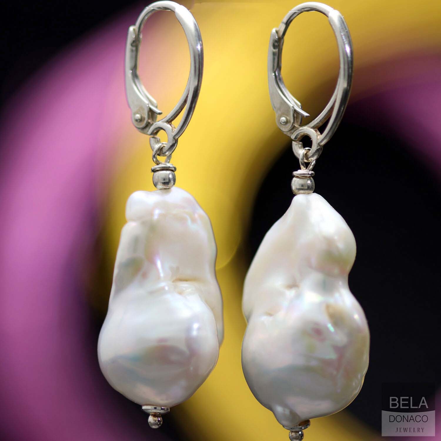 Oorbellen Parel B13 - Sterling Zilver - Keshi Parels